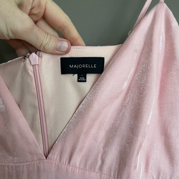 NWT Majorelle Jackson Gown in Light Pink Sz Large Iridescent Shimmery Sexy Glam - Picture 15 of 16
